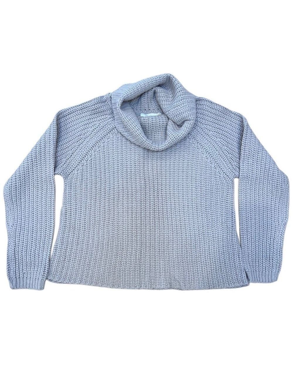 Jillian Harris X Privilege Light Grey Cowl Neck Long Sleeve Sweater-Size Small